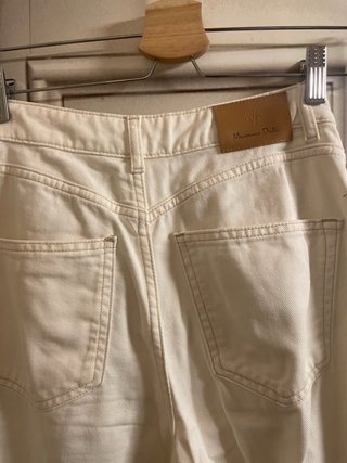 Massimo Dutti Vaqueros Blancos Talla 34