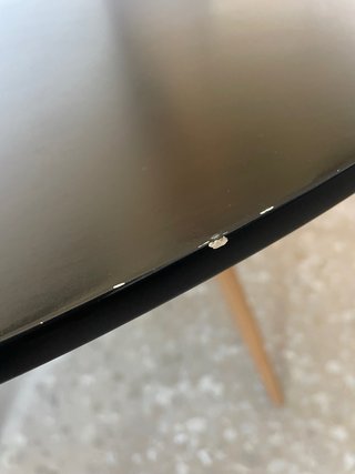 Mesa comedor negra ovalada