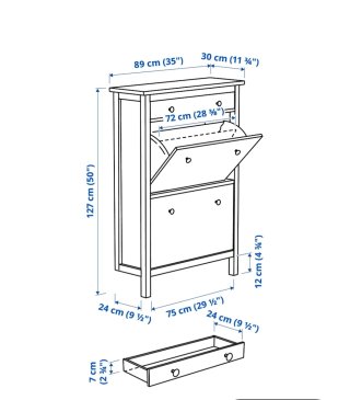 Zapatero Ikea Hemnes Blanco
