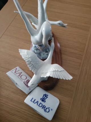 Aves Nao Lladro Porcelana con publicidad