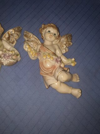 Pareja de ángeles decorativos