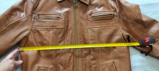 Chaqueta de polipiel marrón