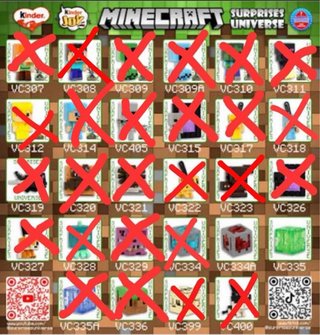 Muñecos Minecraft Kinder Sorpresa