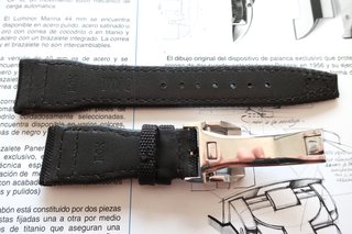 Cinturino in nylon nero 22mm 22/18mm stile IWC Deplo