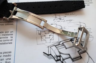 Cinturino in nylon nero 22mm 22/18mm stile IWC Deplo