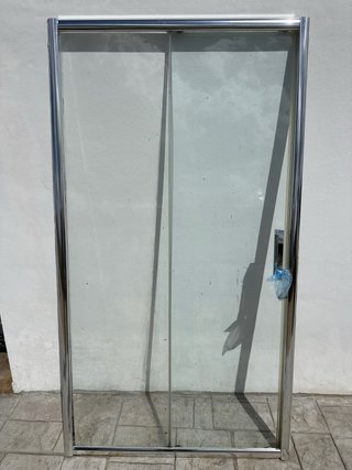 Mampara de ducha corredera cristal y metal