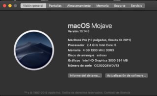 MacBook Pro 13 2011 Plata