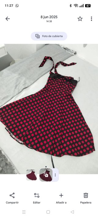 Vestido Pin Up Lunares Rojo y Negro