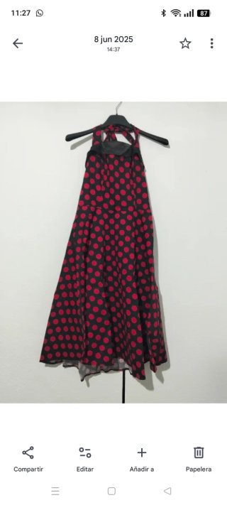 Vestido Pin Up Lunares Rojo y Negro