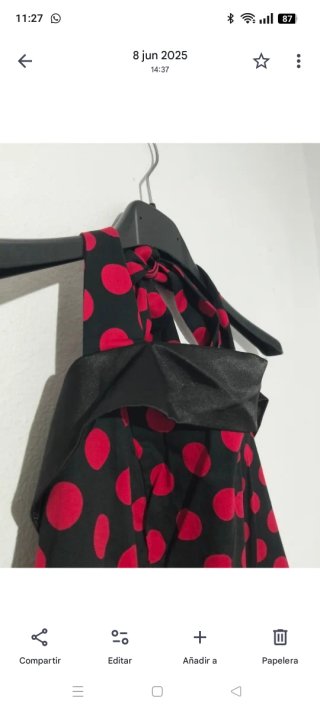 Vestido Pin Up Lunares Rojo y Negro