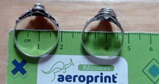 Duo de anillos de plata vintage.