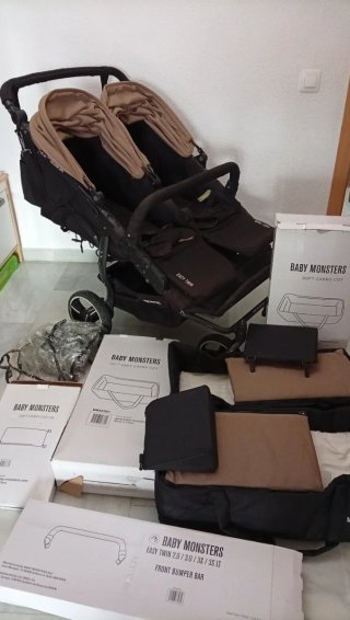 Carro gemelar Baby Monster Easy Twin
