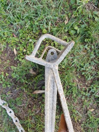Ancla de barco con cadena