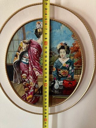 Cuadro vintage mujeres chinas vestido tradicional