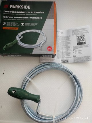 Desatascador tuberías flexible Parkside 3m