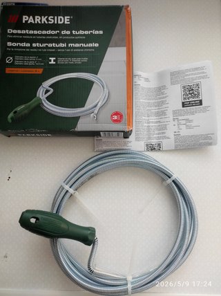 Desatascador tuberías flexible Parkside 3m