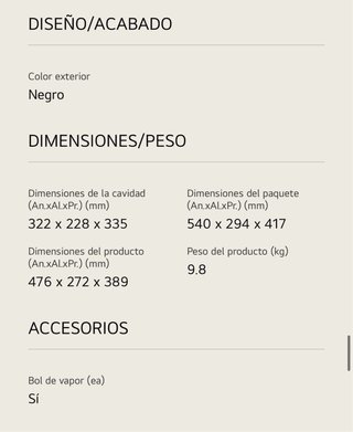 Microondas LG Grill MH6535GDS 1000W 25 Litros