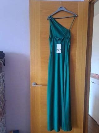 Vestido Zara Satén Estrenar Con Etiqueta