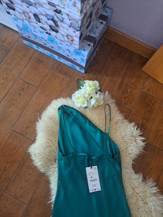 Vestido Zara Satén Estrenar Con Etiqueta