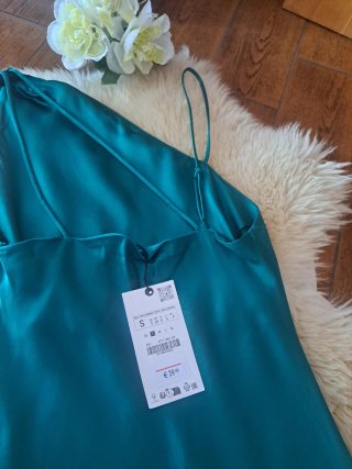 Vestido Zara Satén Estrenar Con Etiqueta