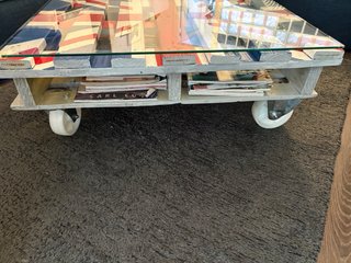 Mesa de centro Palet Industrial bandera UK