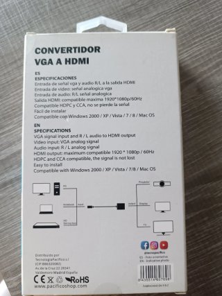Convertidor PACIFICO VGA a HDMI NP-HD769