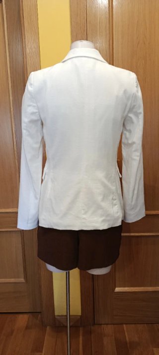 Chaqueta americana Blazer blanca, nueva T-S