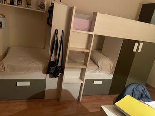 Cama tren con 2 camas y almacenaje