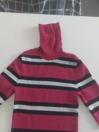 Maglione collo alto Motivi righe