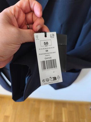 Americana técnica Silbon negra talla 58 NUEVA