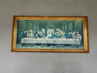 Cuadro La Última Cena Marco Dorado