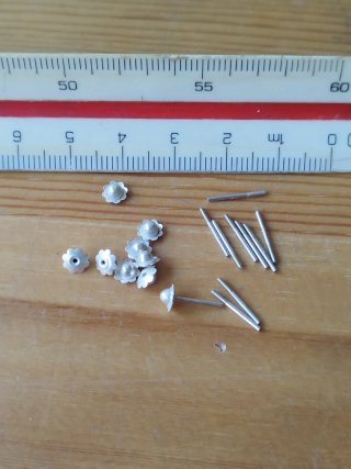9 Cierres de rosca de Pendientes Plata de Ley