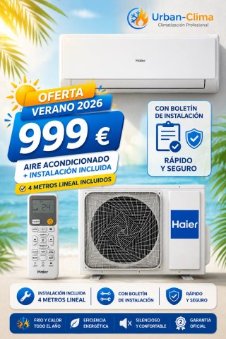 Aire Acondicionado Haier + Instalación