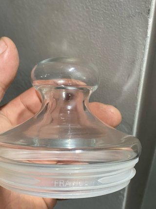 Bote de cristal vintage para harina