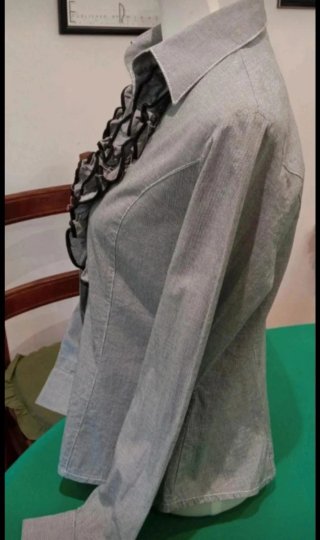 Studio B. Camicia Donna con volant- Fantasia. (M)