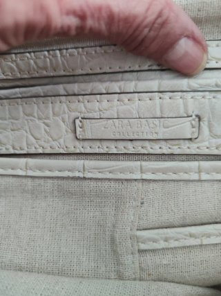 Mochila Zara piel sintética, efecto piel cocodrilo