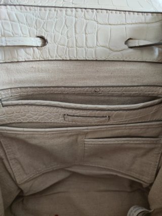 Mochila Zara piel sintética, efecto piel cocodrilo