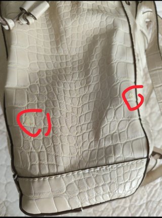 Mochila Zara piel sintética, efecto piel cocodrilo