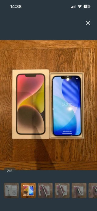 iPhone 14 128GB Plata , batería de salud 81%.
