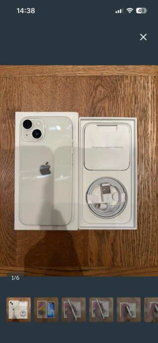 iPhone 14 128GB Plata , batería de salud 81%.