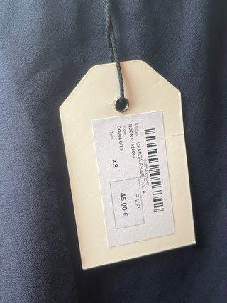 Top asimétrico Noon azul marino Talla XS