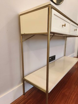 Mesa consola recibidor metal y madera