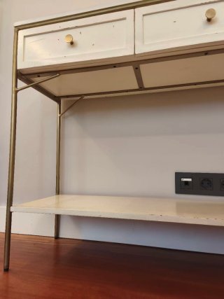 Mesa consola recibidor metal y madera