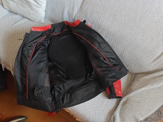 Chaqueta de cuero para moto compilo