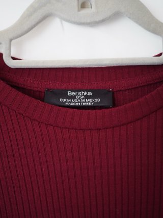 Vestito Bershka a costine bordeaux M