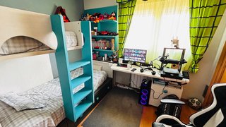 Cama tren juvenil con escritorio