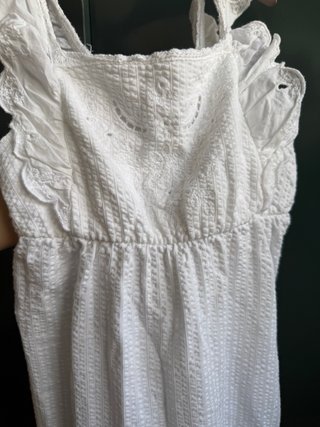 Vestido blanco Zara niña T7