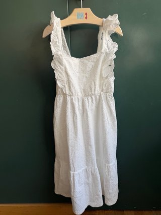 Vestido blanco Zara niña T7