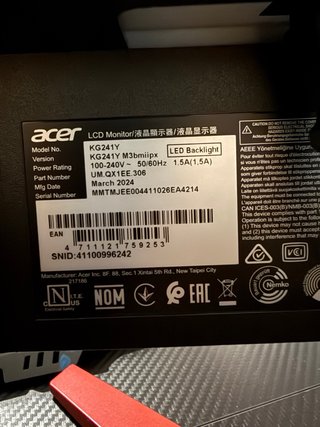 Monitor Gaming Acer Nitro KG241YS3