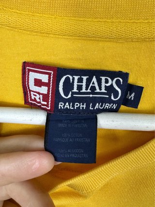 Camiseta Ralph Lauren Chaps Vintage 90s Amarilla